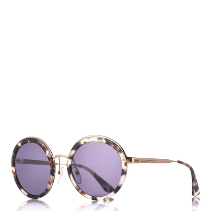Prada Round Frame Sunglasses SPR 50T Lenses Royal 1 of 7