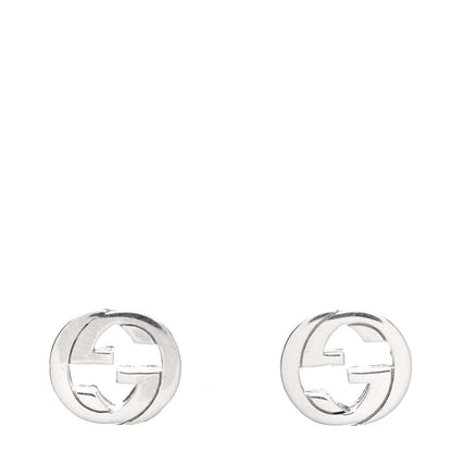 Gucci Sterling Silver Interlocking GG Stud Earrings 1 of 6