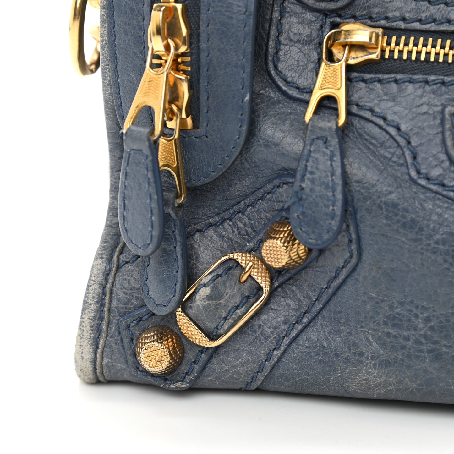 Agneau Giant 12 Gold Hardware Mini City Bleu Persan