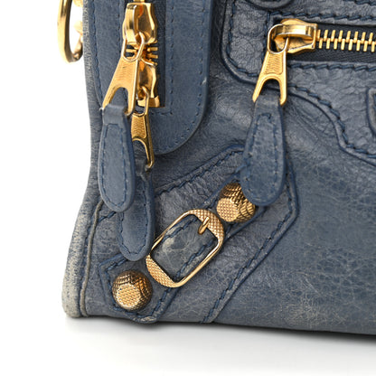 Balenciaga Agneau Giant 12 Gold Hardware Mini City Bleu Persan 17 of 17