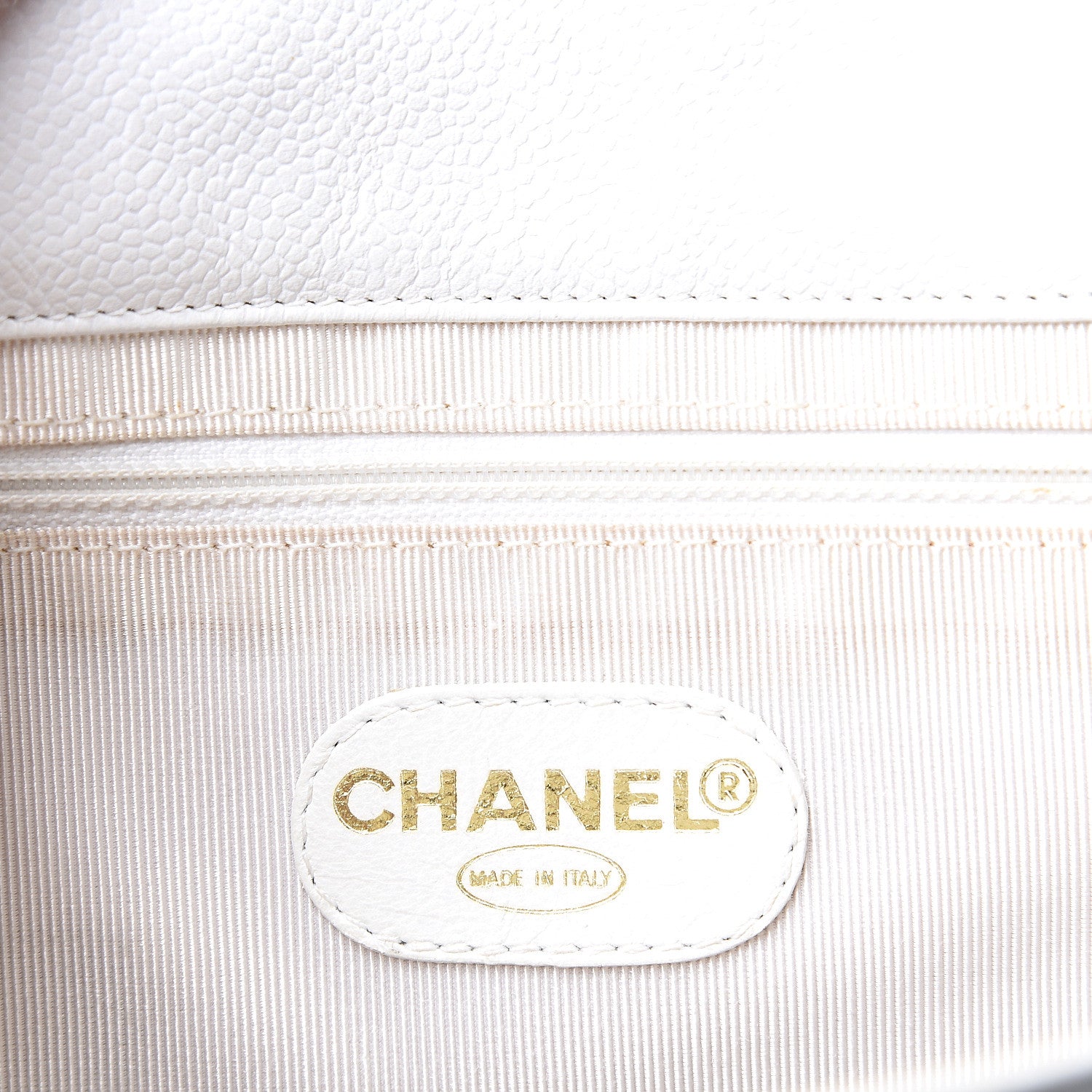 Chanel Caviar Flap Shoulder Bag White 8 of 13