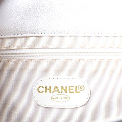 Chanel Caviar Flap Shoulder Bag White 8 of 13