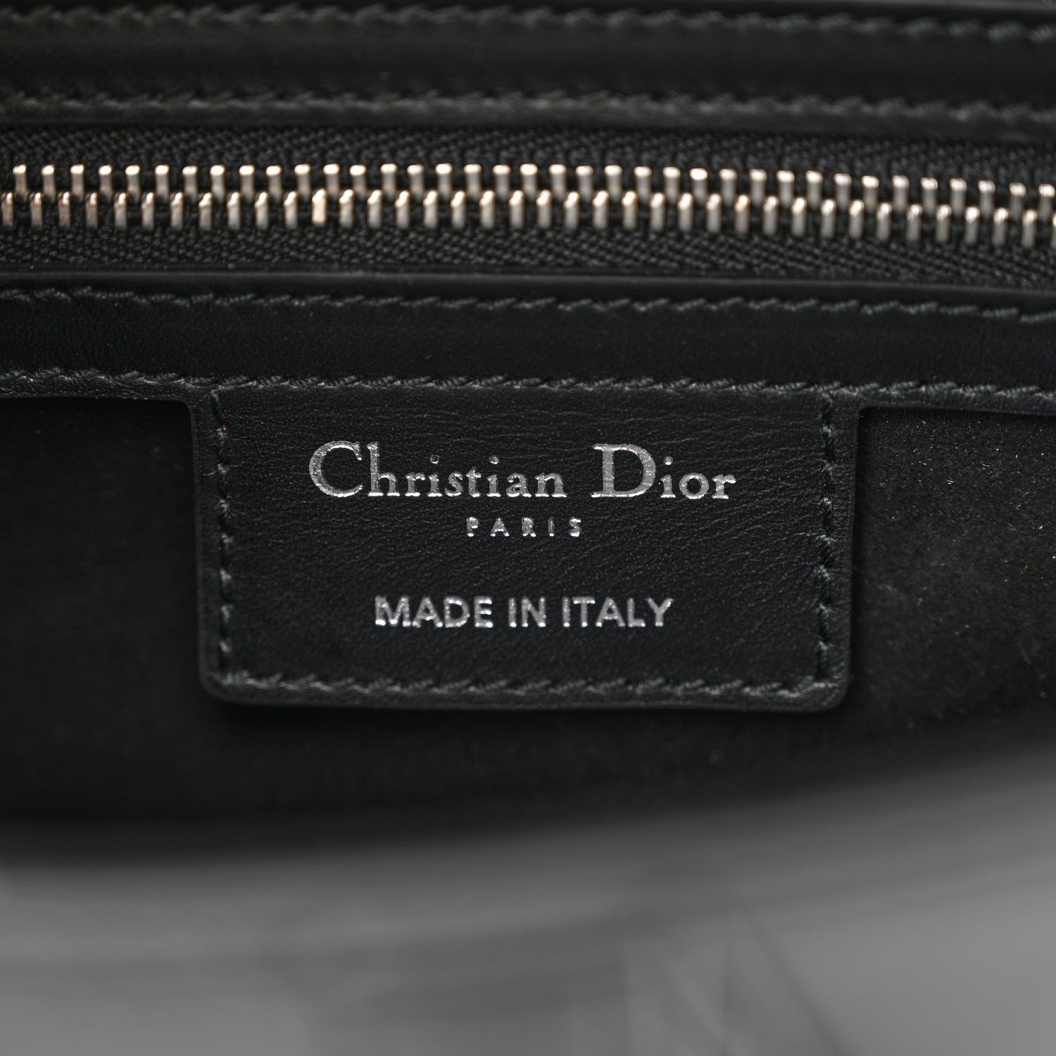 Christian Dior Calfskin Saddle Bag Black 7 of 13