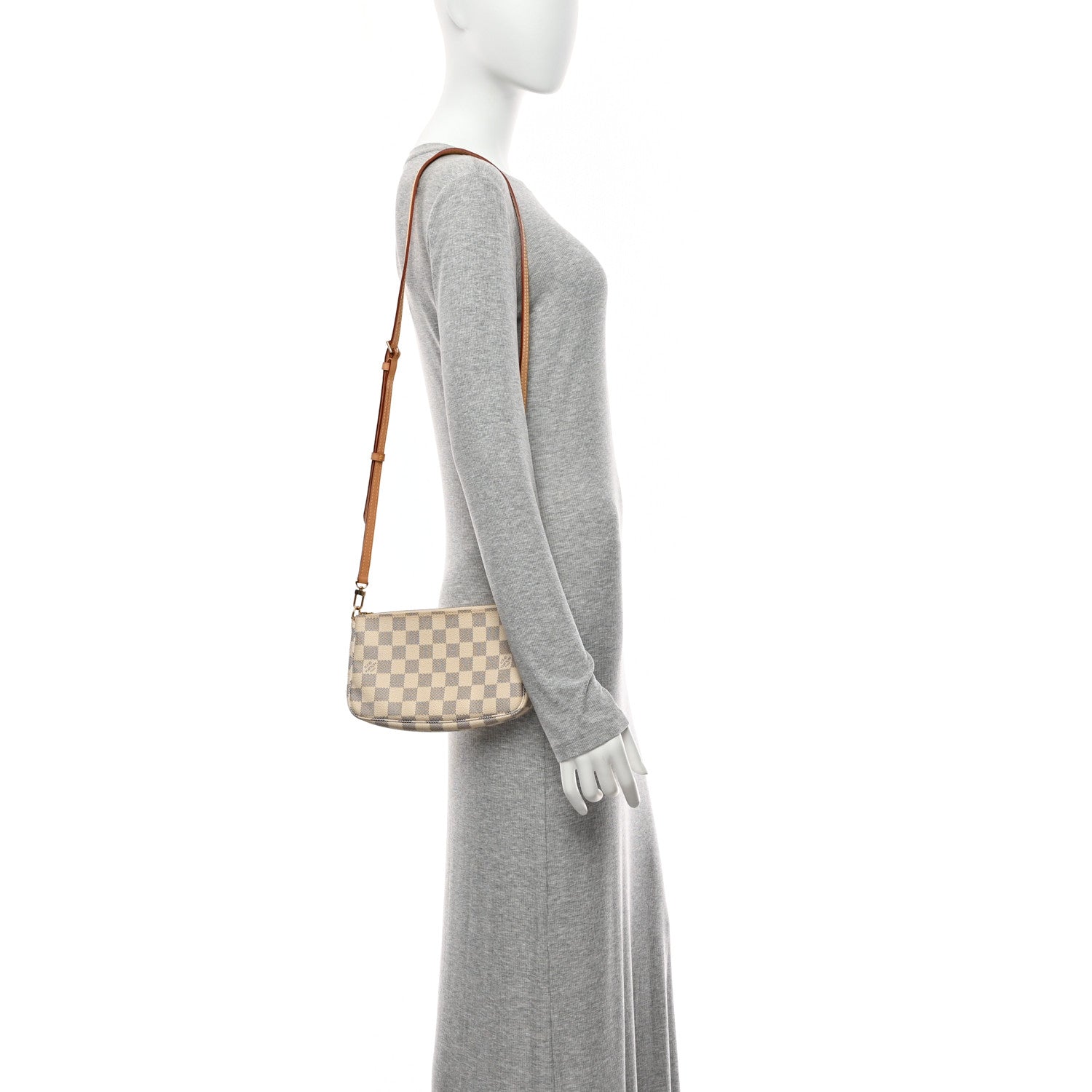 Louis Vuitton Damier Azur Accessories Pochette Long Strap 2 of 10