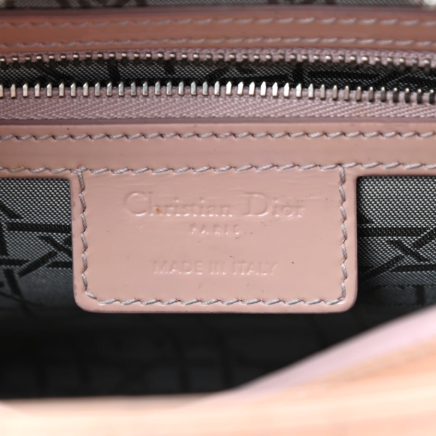 Patent Cannage Medium Lady Dior Rose Clair