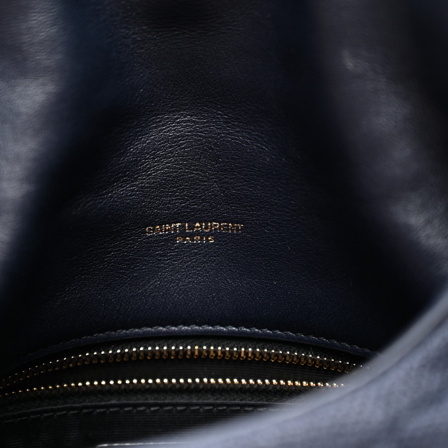 Saint Laurent Canvas Quilted Toy Loulou Puffer Monogram Chain Satchel Deep Marine 7 of 11
