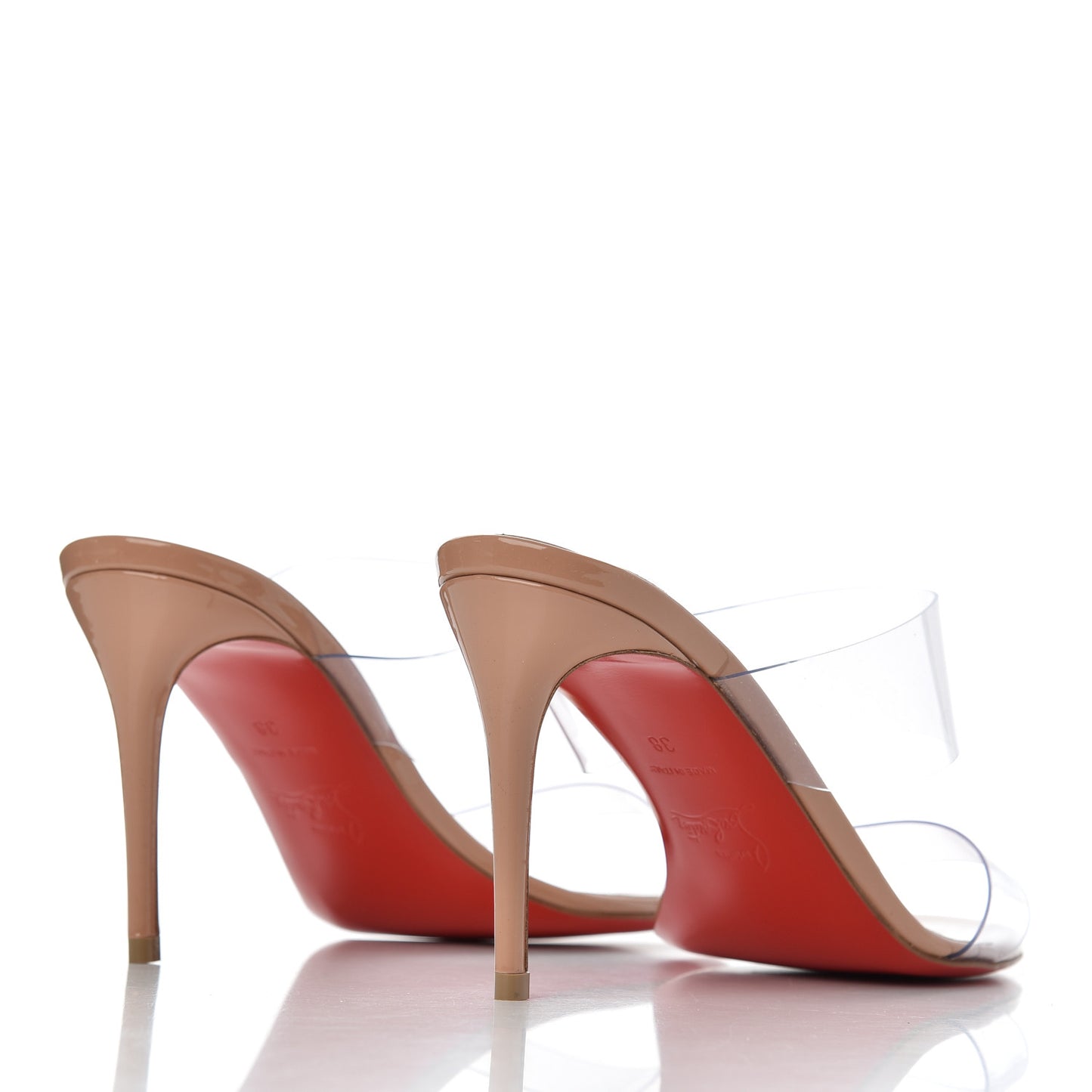 Patent PVC Just Nothing 85 Slide Sandals 38 Nude