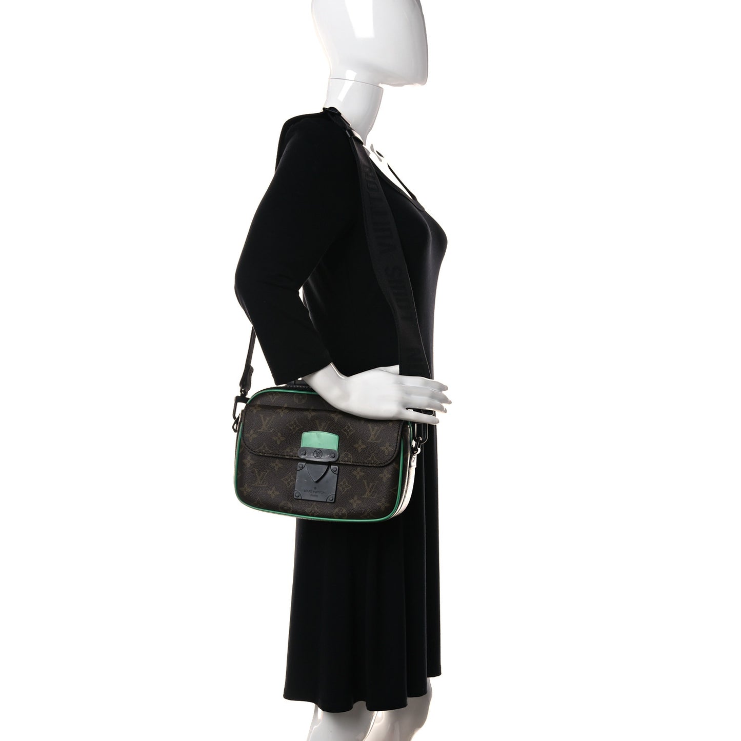 Monogram Macassar S Lock Messenger Minty Green