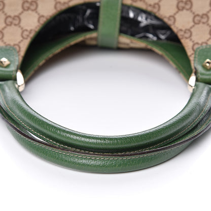 Gucci Monogram Calfskin Large Bardot Tote Green 11 of 12