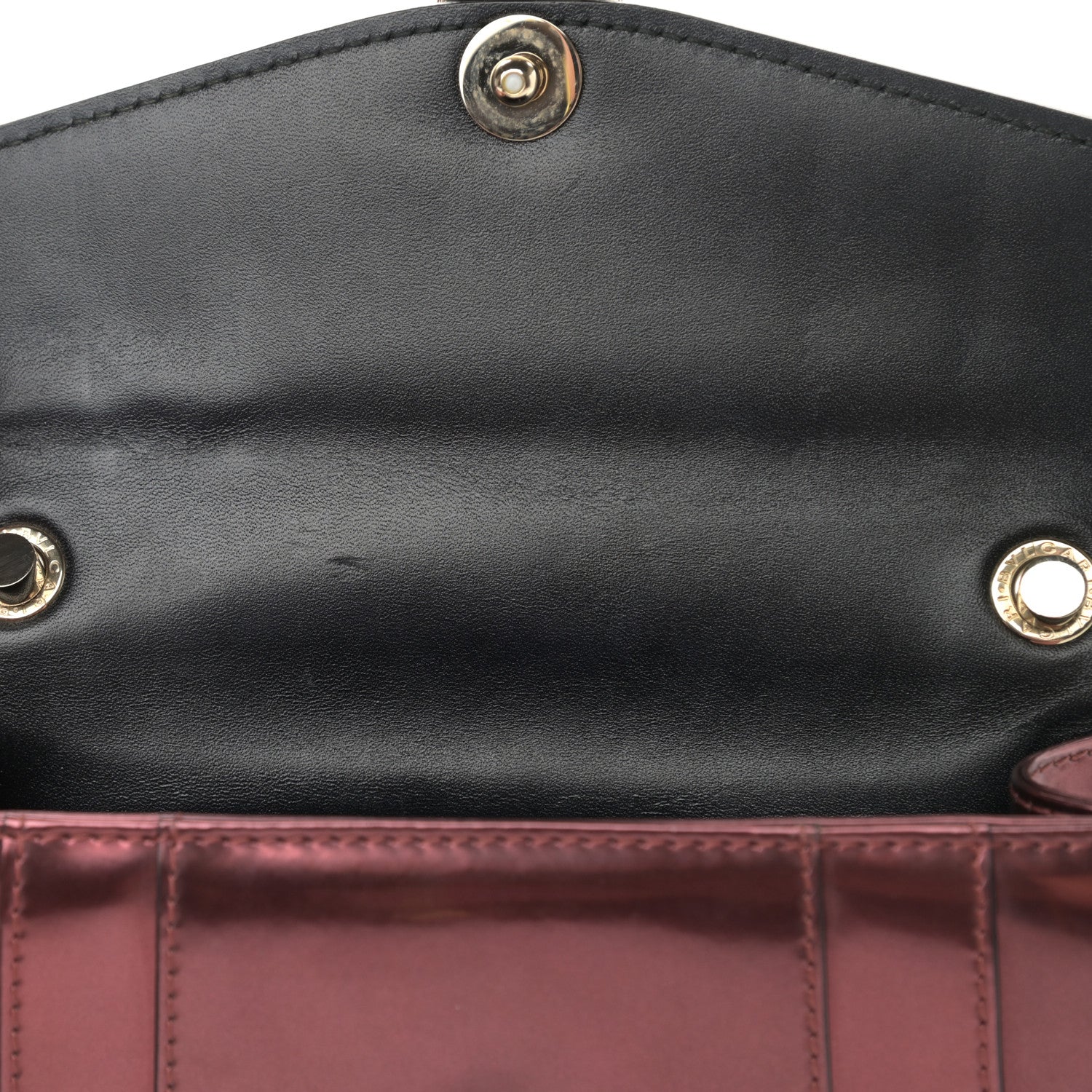 Bulgari Metallic Calfskin Small Serpenti Forever Snake Strap Crossbody Bag Dark Red 7 of 12