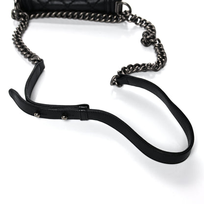 Chanel Calfskin Double Stitch Small Boy Flap Black 17 of 17