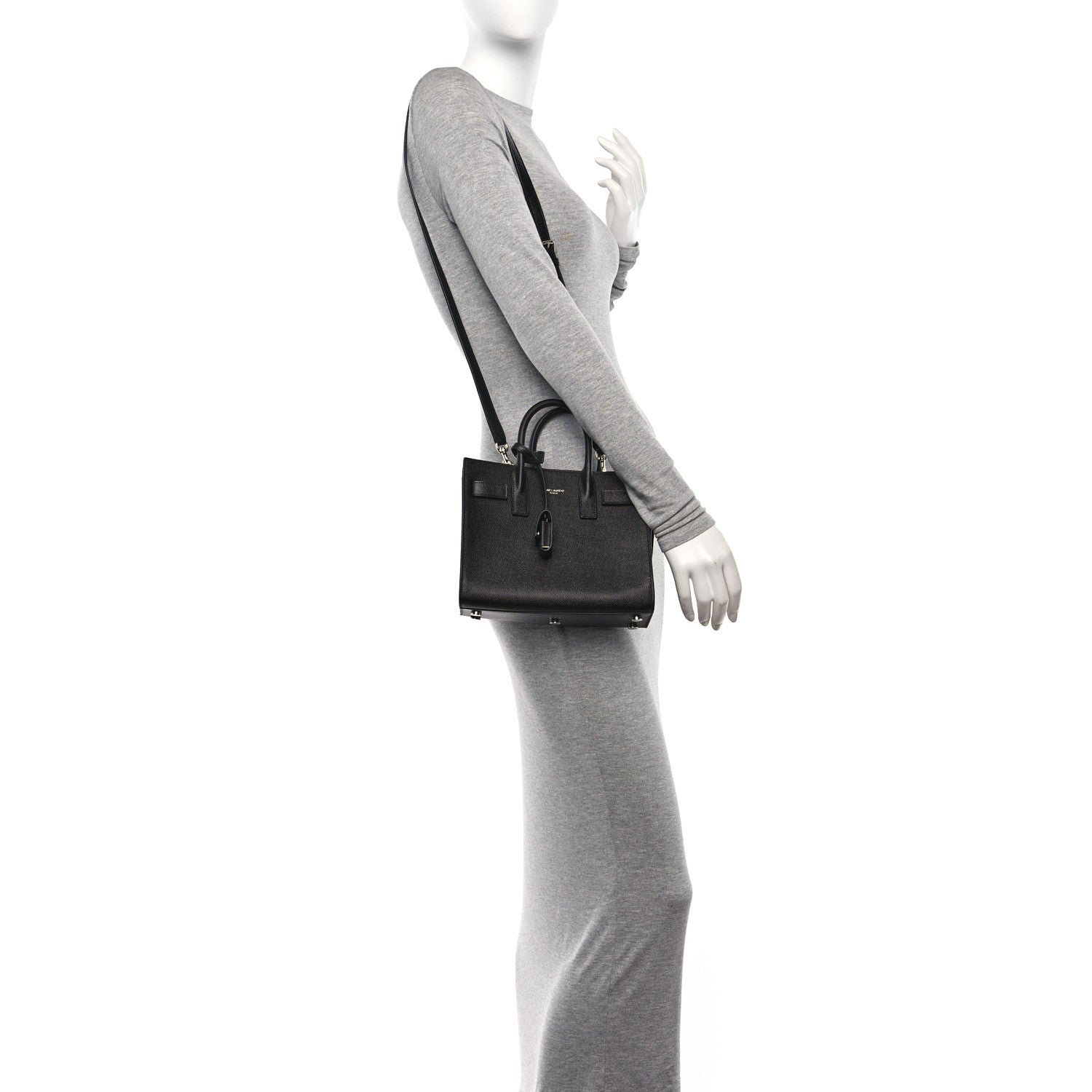 Saint Laurent Grain de Poudre Nano Sac De Jour Black 2 of 12