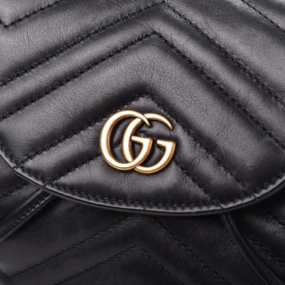 Gucci Calfskin Matelasse GG Marmont Flap Backpack Black 9 of 9