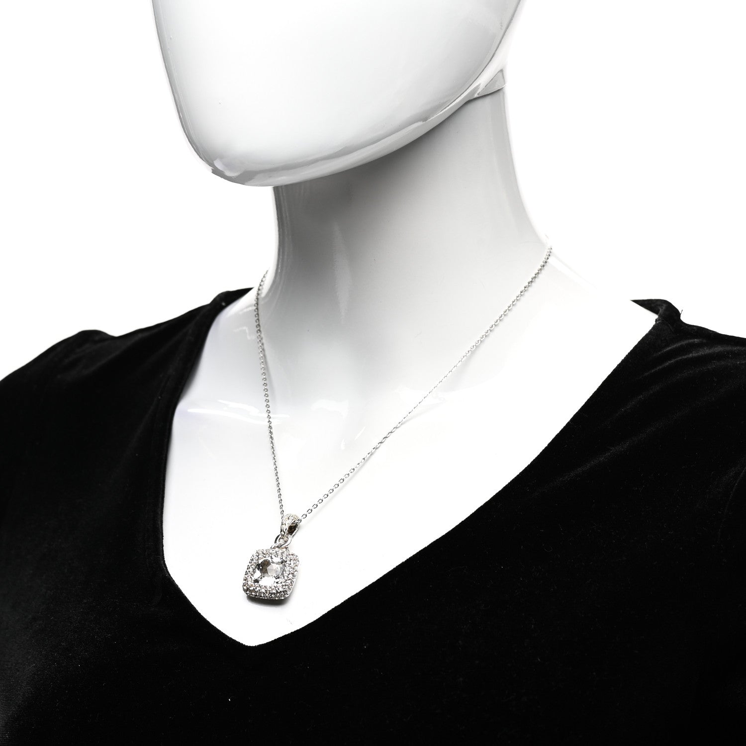 John Hardy Sterling Silver White Topaz Batu Klasik Pendant Necklace 2 of 6