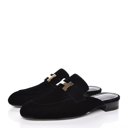 Hermes Velvet Trocadero Mule 36 Black 3 of 8
