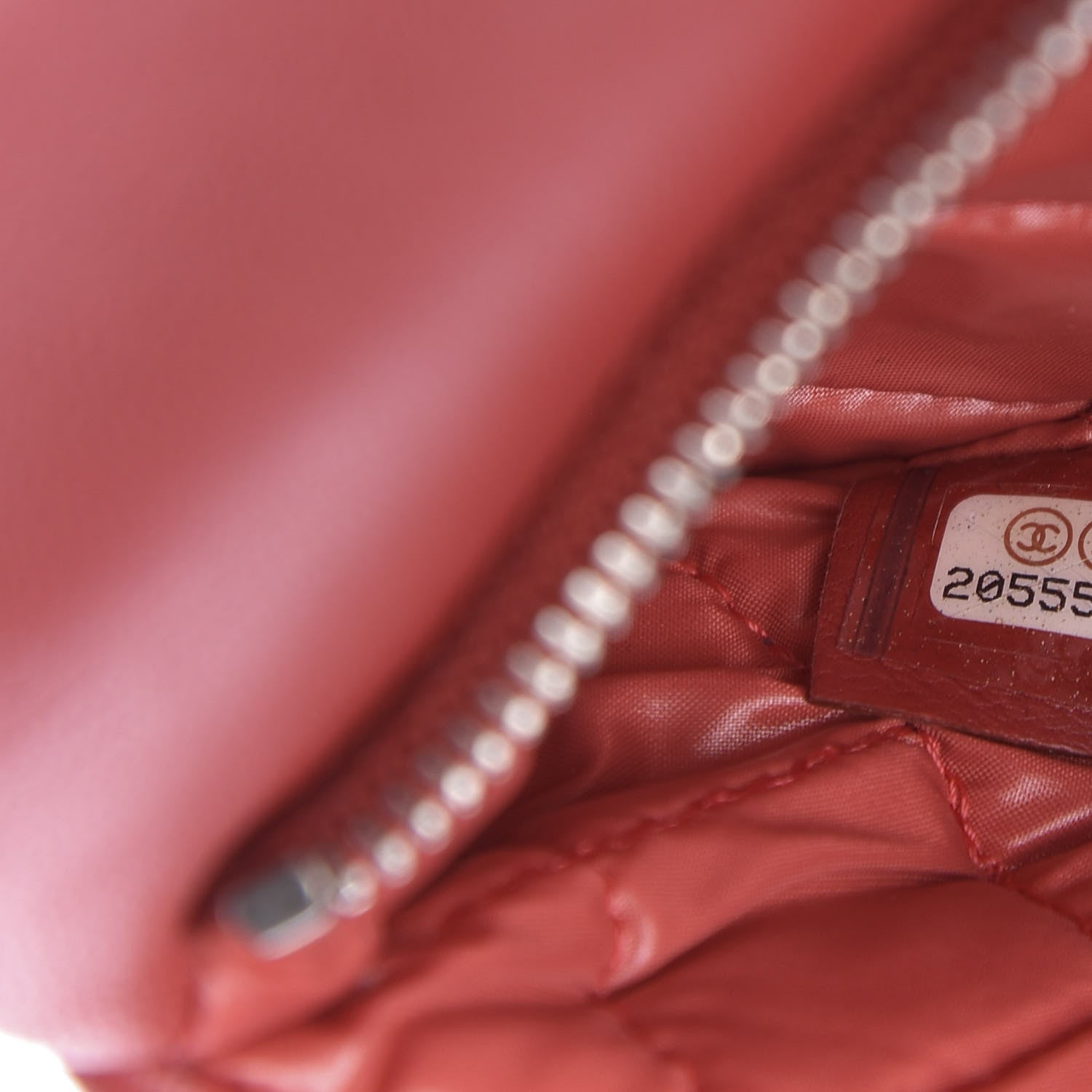 Chanel Lambskin Quilted CC Beauty Clutch Red 8 of 10