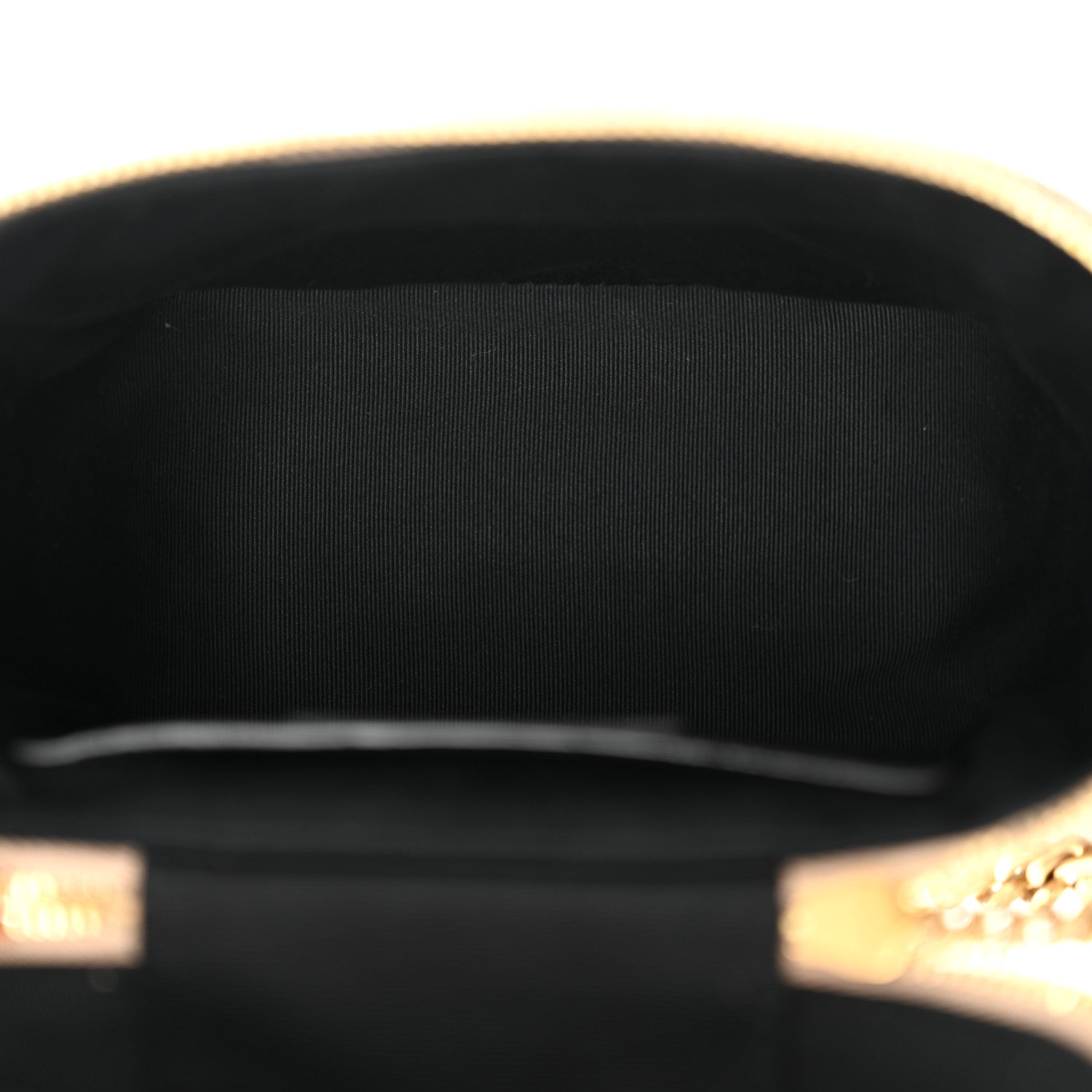 Saint Laurent Grain de Poudre Quilted 80's Vanity Bag Dark Beige 5 of 12