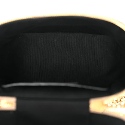 Saint Laurent Grain de Poudre Quilted 80's Vanity Bag Dark Beige 5 of 12