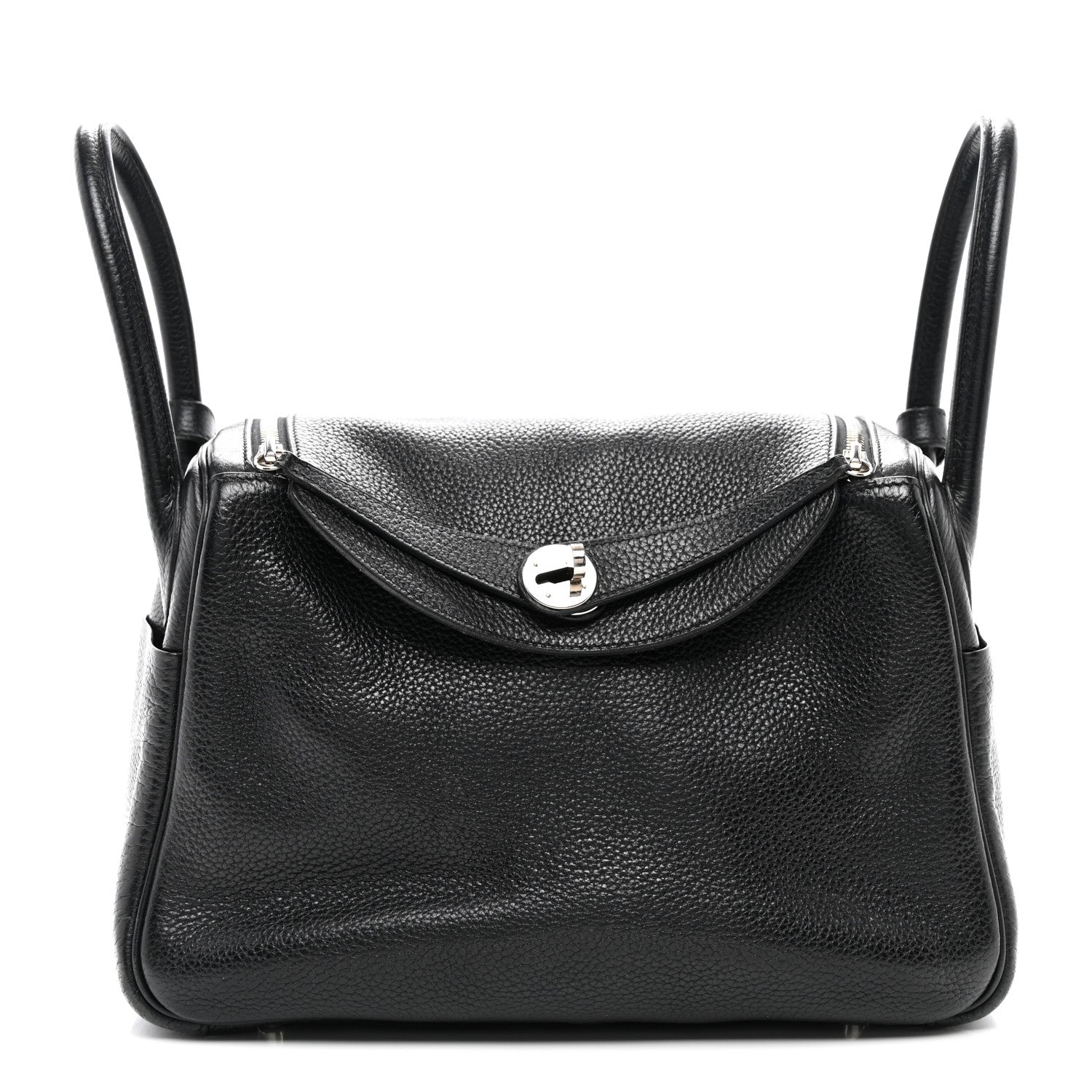 Hermes Taurillon Clemence Lindy 30 Black 1 of 10