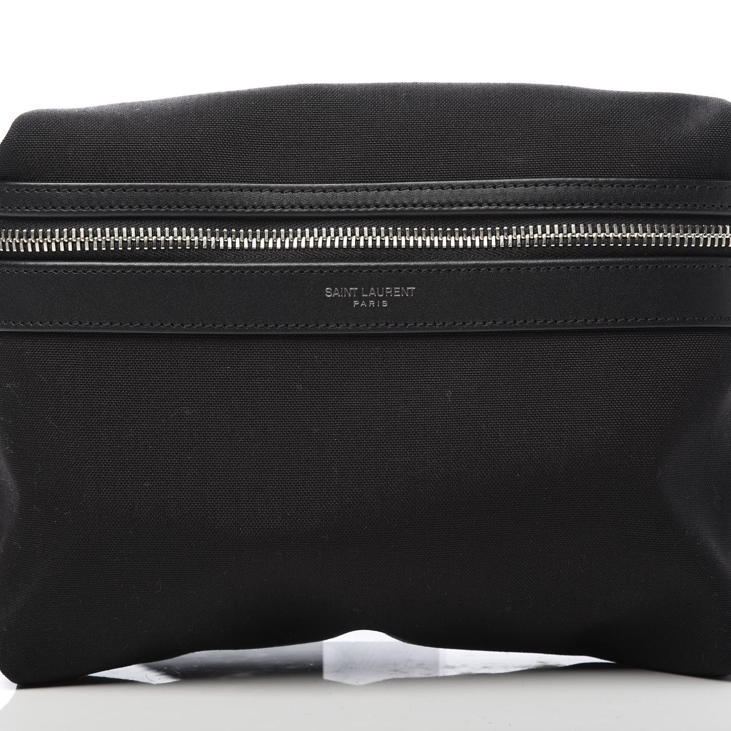 Canvas Calfskin City Belt Bag Black