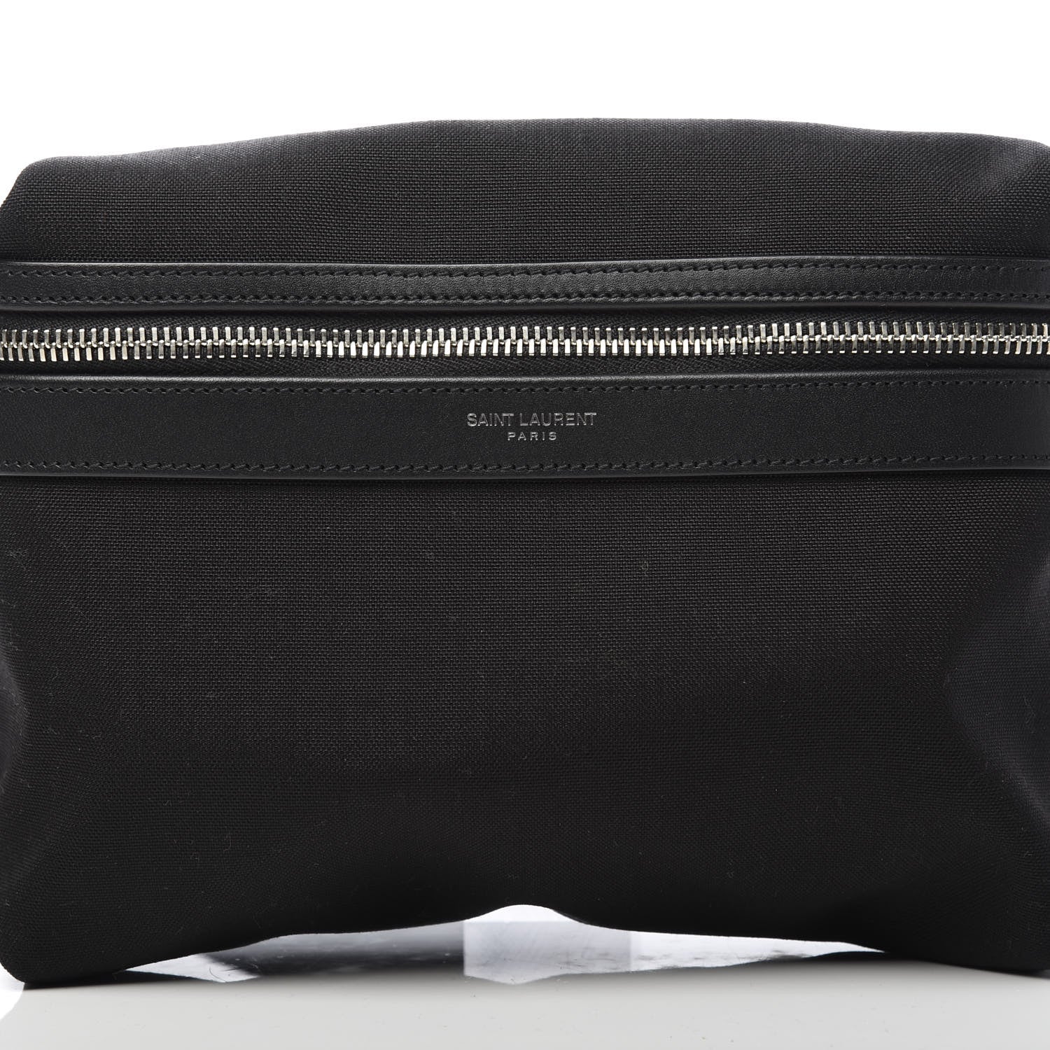 Saint Laurent Canvas Calfskin City Belt Bag Black 8 of 10