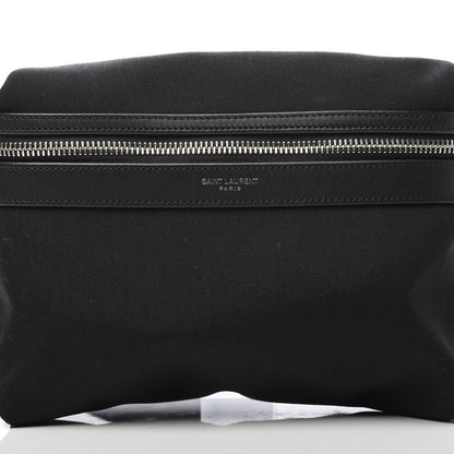 Saint Laurent Canvas Calfskin City Belt Bag Black 8 of 10