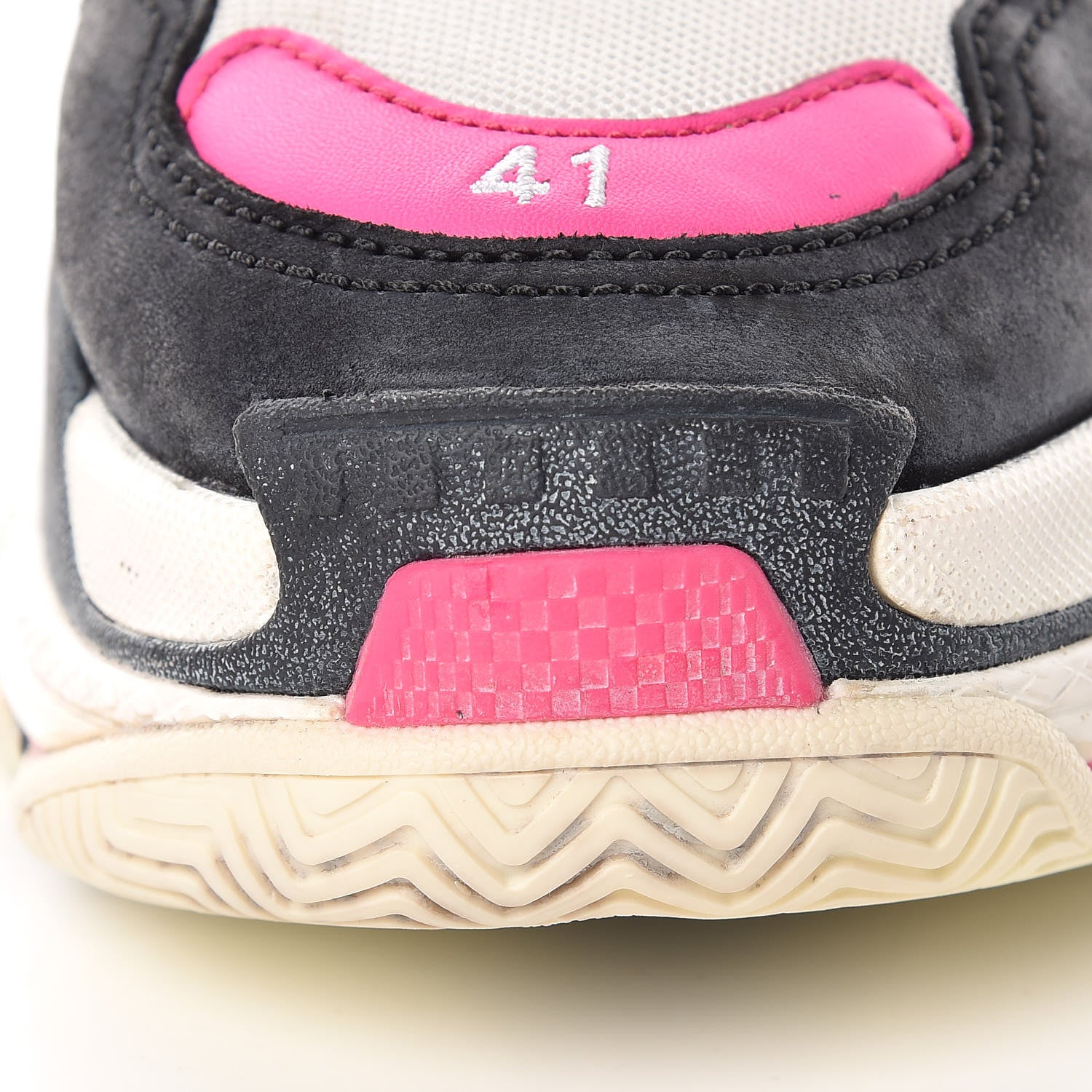 Balenciaga Fabric Mesh Womens Triple S Sneakers 41 Rose Fluo Black White 11 of 15