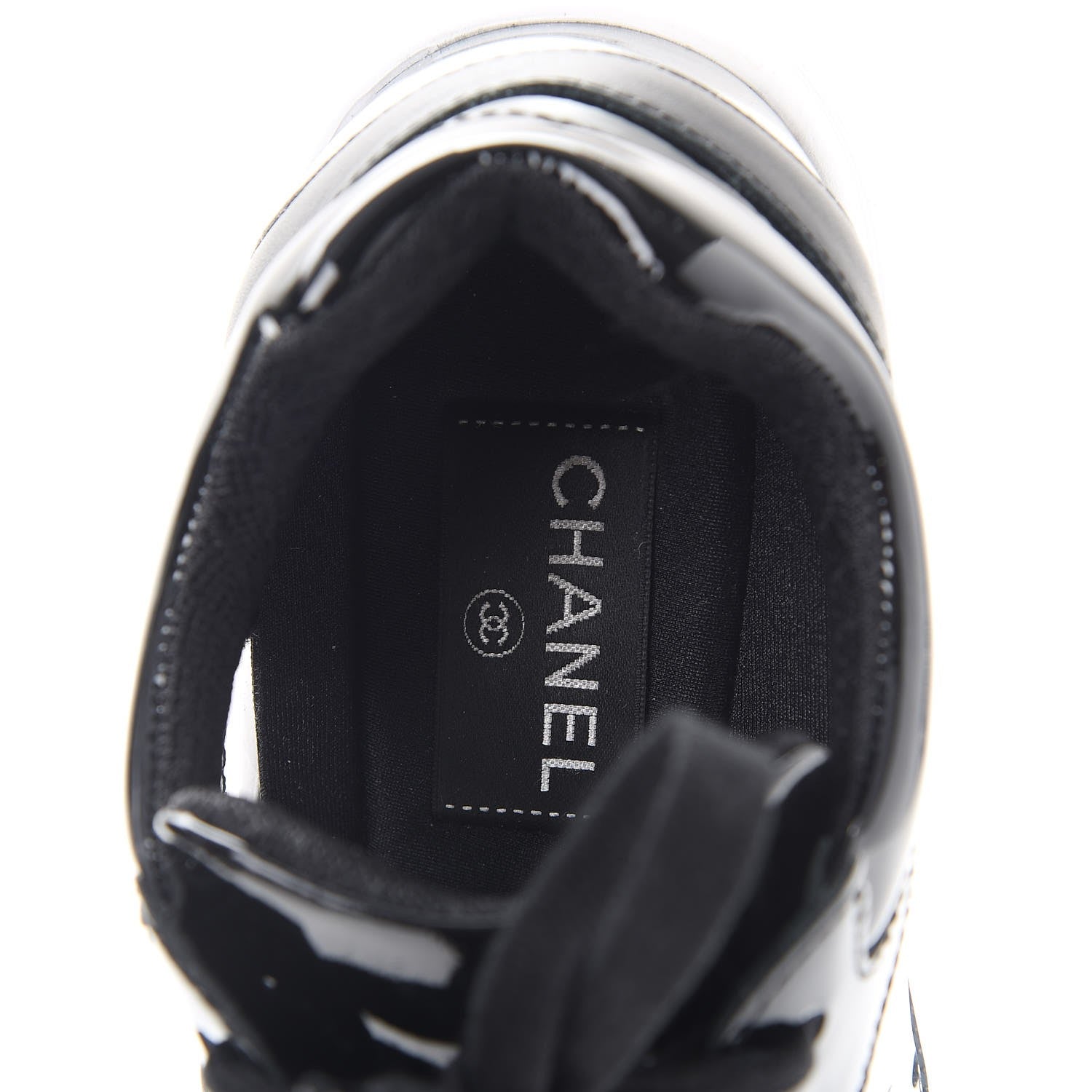 Chanel Patent PVC CC Sneakers 37 Black 6 of 9