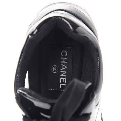 Chanel Patent PVC CC Sneakers 37 Black 6 of 9