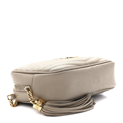 Saint Laurent Grain De Poudre Matelasse Monogram Mini Lou Camera Bag Dark Beige 3 of 11