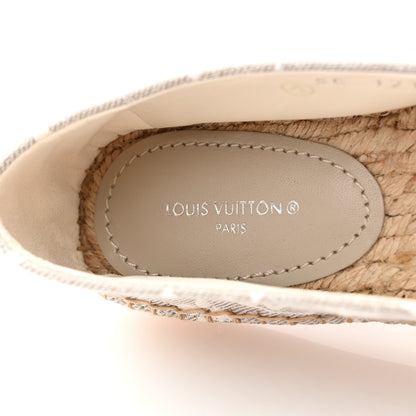 Louis Vuitton Monogram Denim Starboard Espadrille Flats 36 Grey 6 of 9