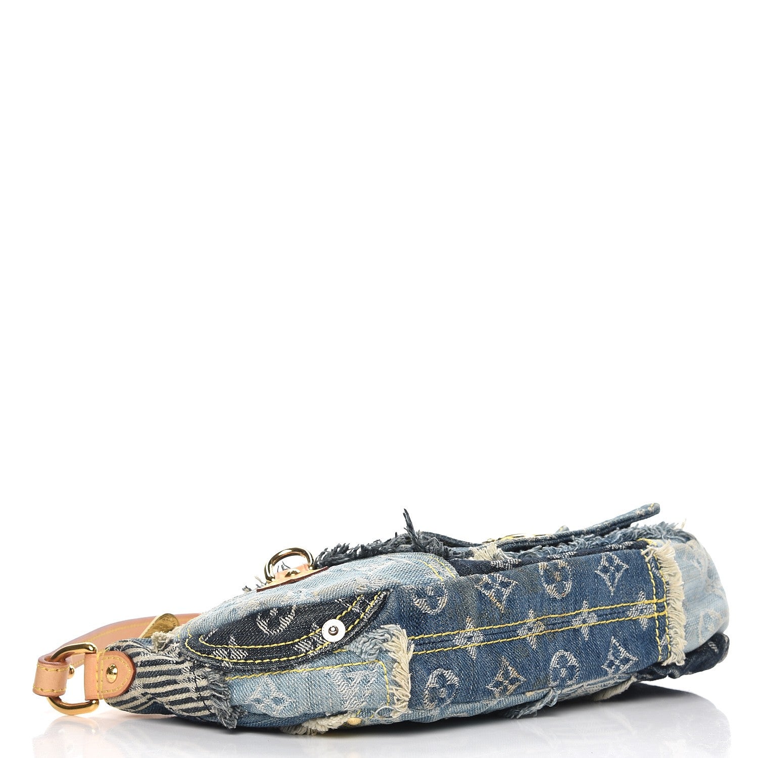 Louis Vuitton Denim Patchwork Pouchy Blue 4 of 10