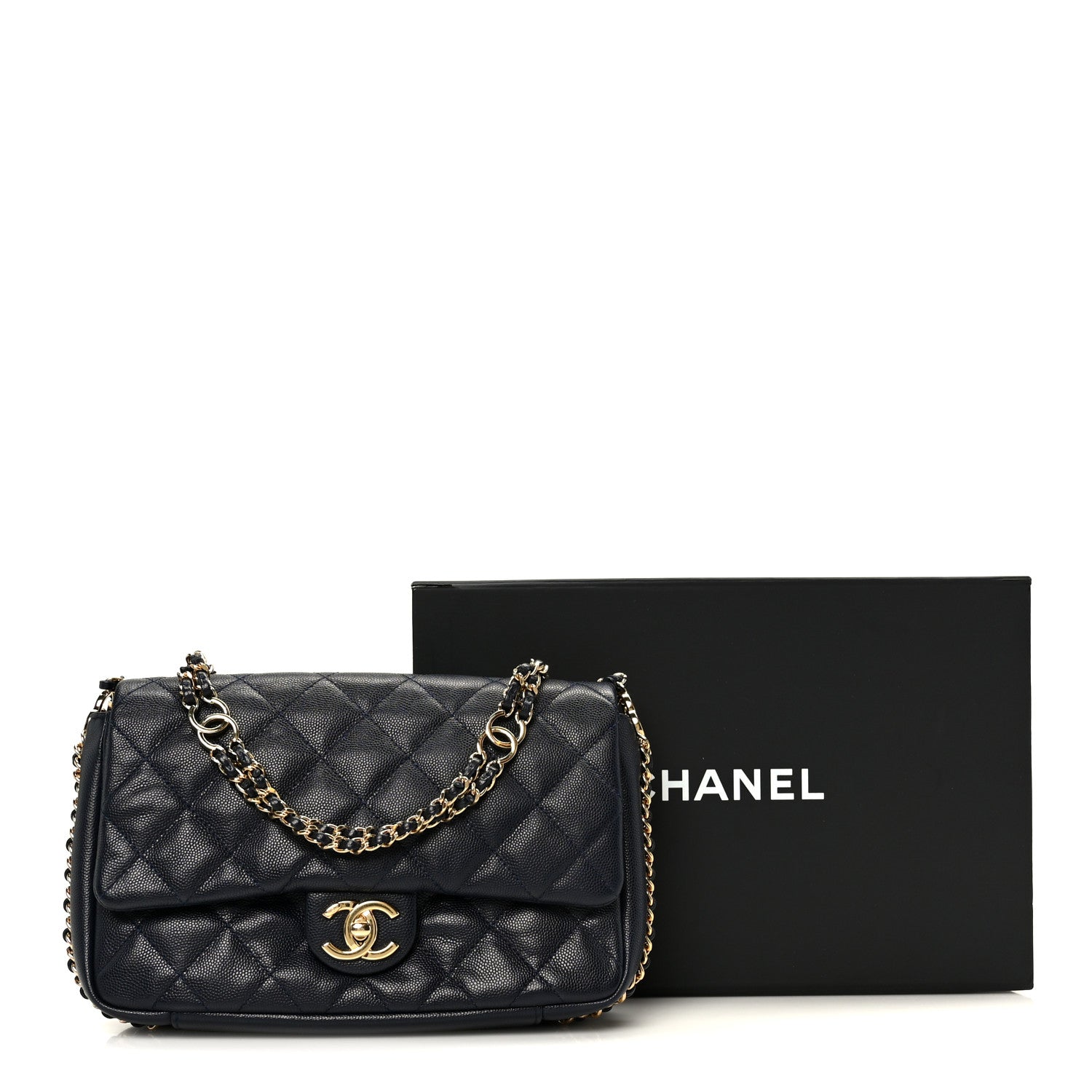Chanel Caviar Quilted Small CC You Flap Navy 12 of 12
