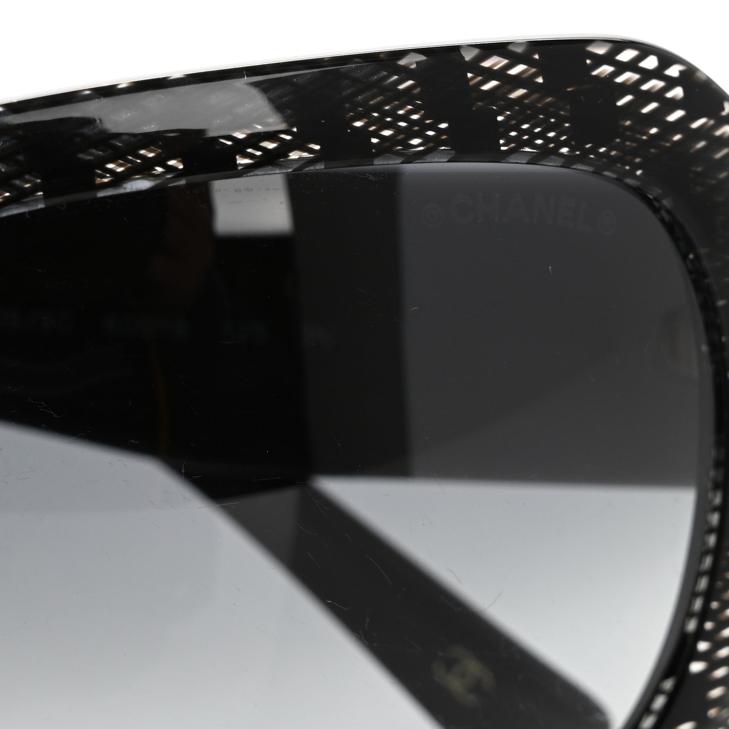 Acetate CC Lace Effect Sunglasses 5146-A Black White