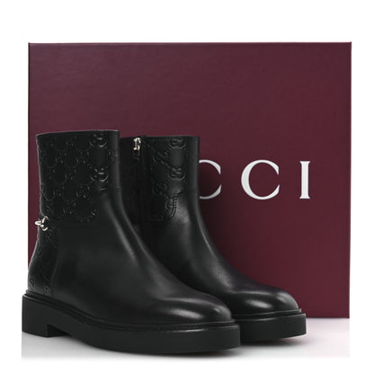Gucci Guccissima Real Betis Glamour Womens Horsebit Ankle Boots 36.5 Black 11 of 11