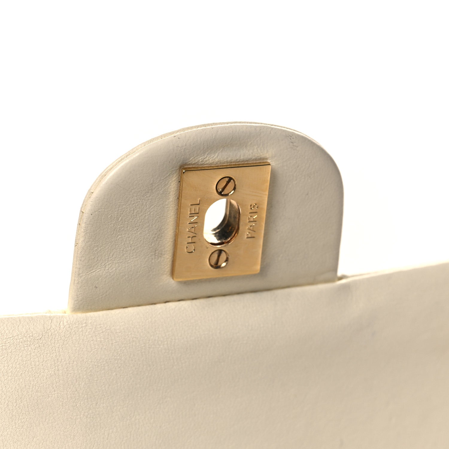 Chanel Lambskin Quilted Medium Double Flap White 13 of 15