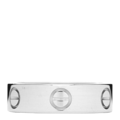 Cartier 18K White Gold 5.5mm LOVE Ring 53 6.25 3 of 4