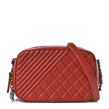 Chanel Lambskin Quilted Small Coco Boy Camera Case Red 1 of 11