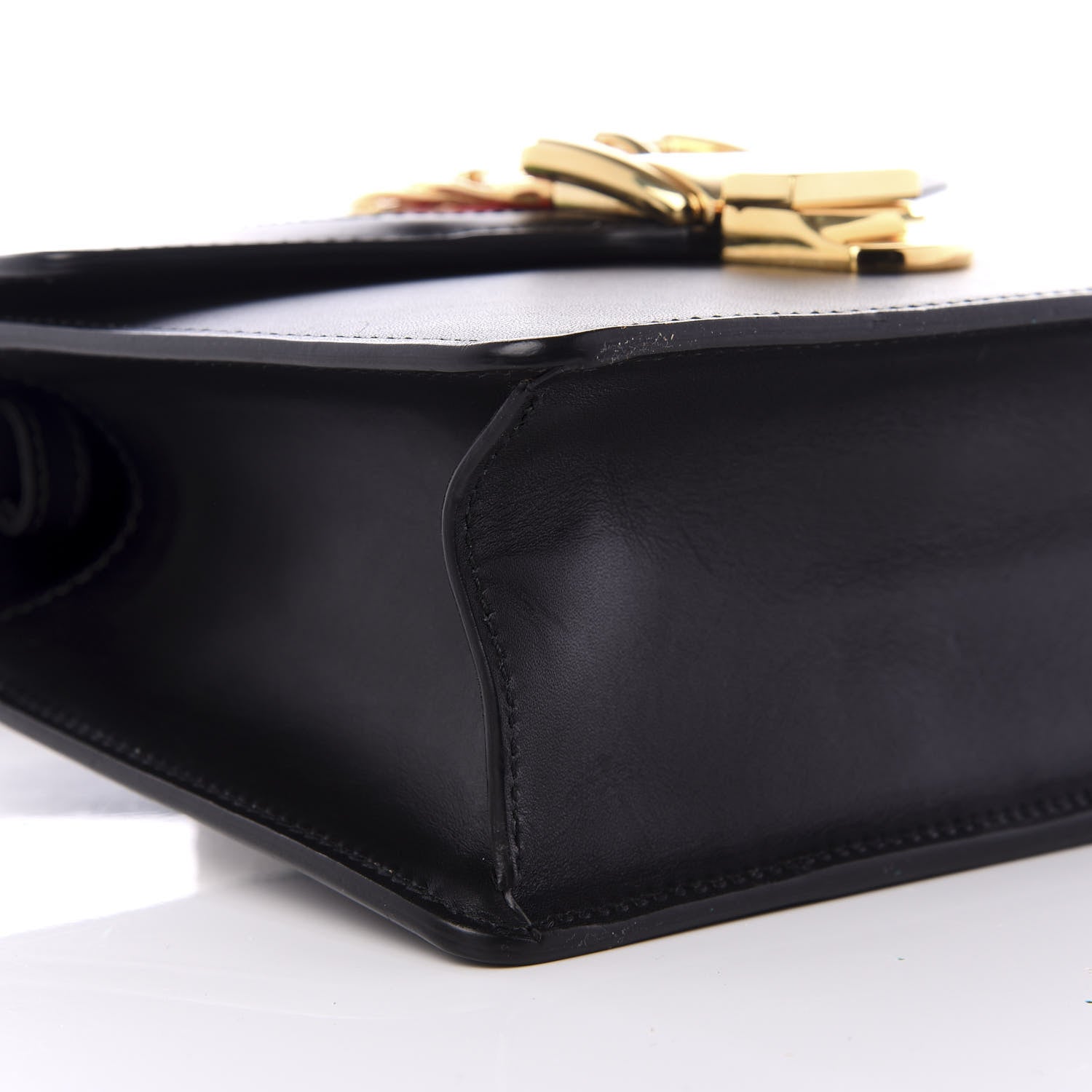 Gucci Calfskin Mini Sylvie Top Handle Bag Black 5 of 8