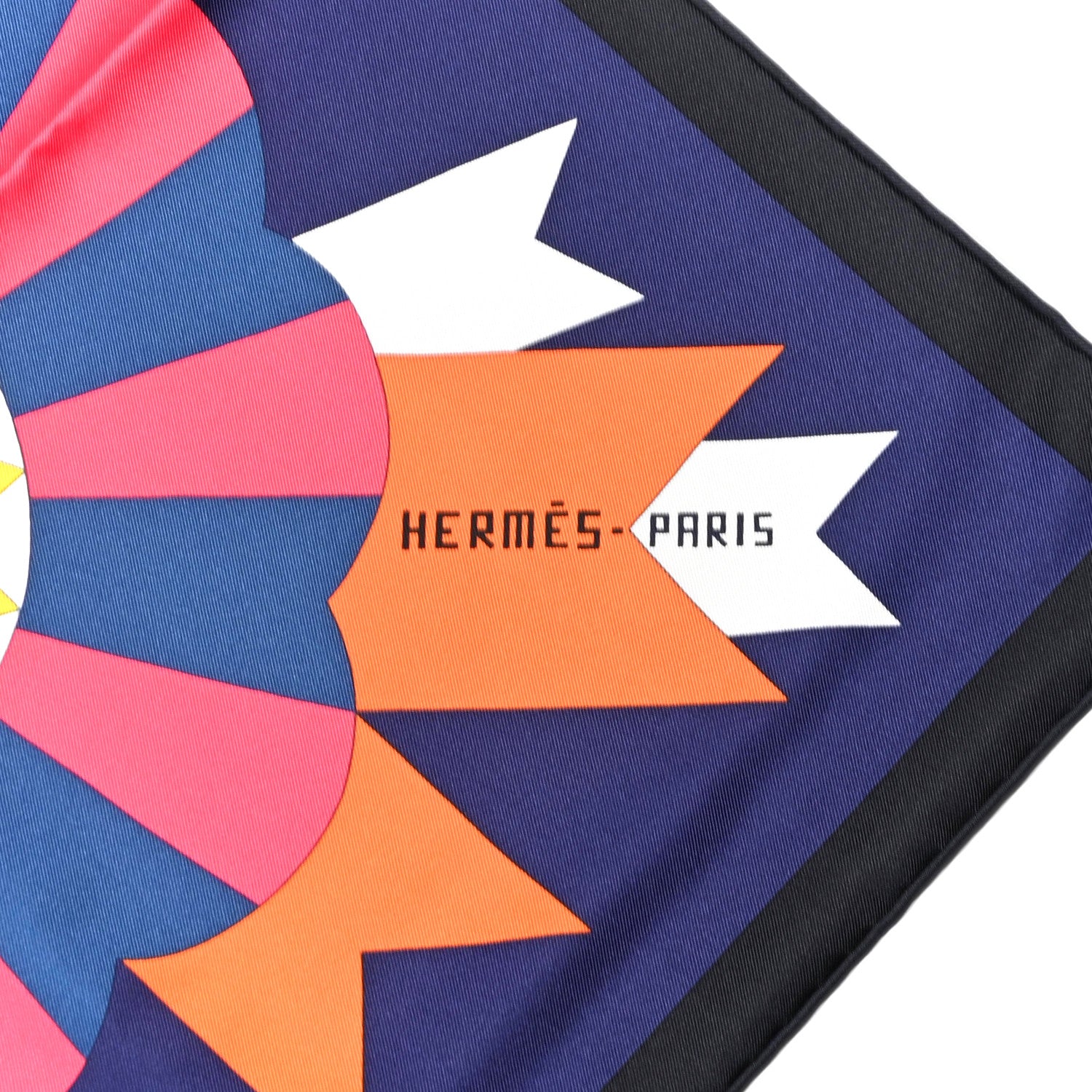 Hermes Silk Cheval De Fete Scarf 90 Indigo Jaune Vif Multicolor 3 of 6