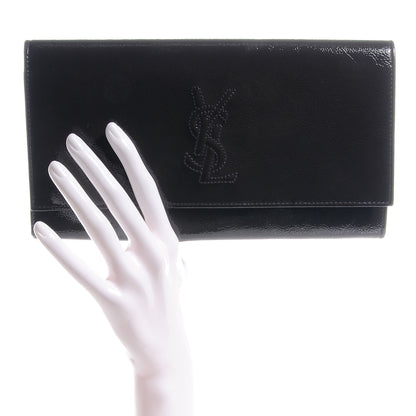 Saint Laurent Patent Belle de Jour Clutch Dark Grey 2 of 6