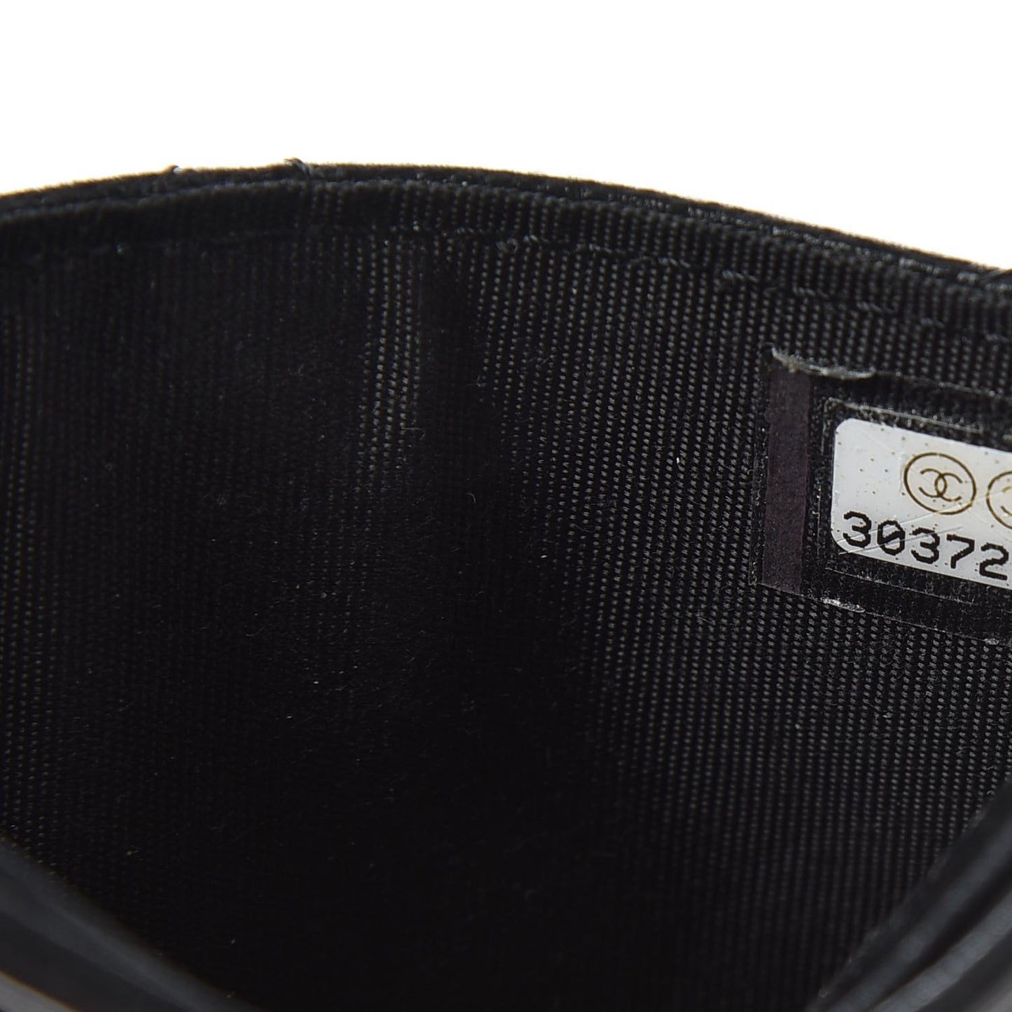 Lambskin Quilted Brilliant Card Holder Black