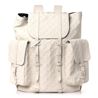 Louis Vuitton Taurillon Monogram Christopher GM Backpack White 1 of 8