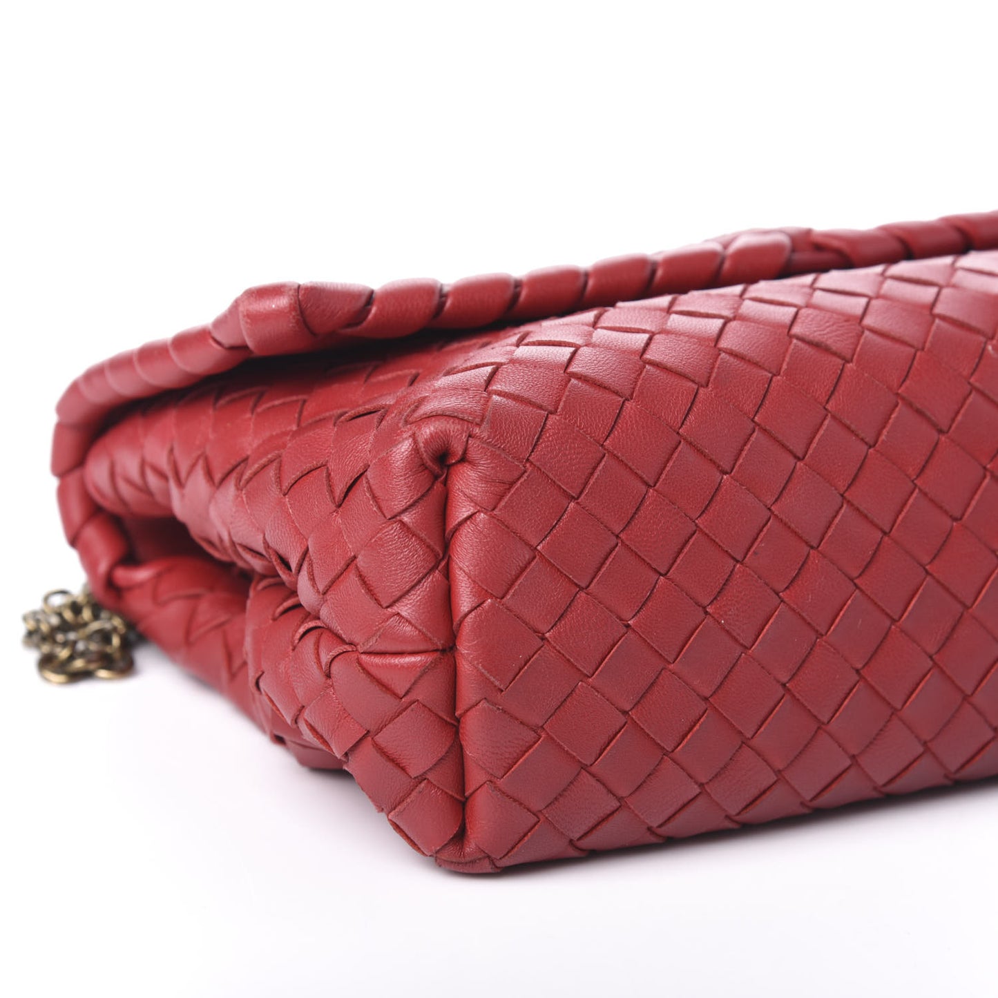 Nappa Intrecciato Baby Olimpia Shoulder Bag Vesuvio