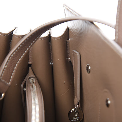 Saint Laurent Grained Calfskin Topstitch Small Classic Sac De Jour Taupe 8 of 13