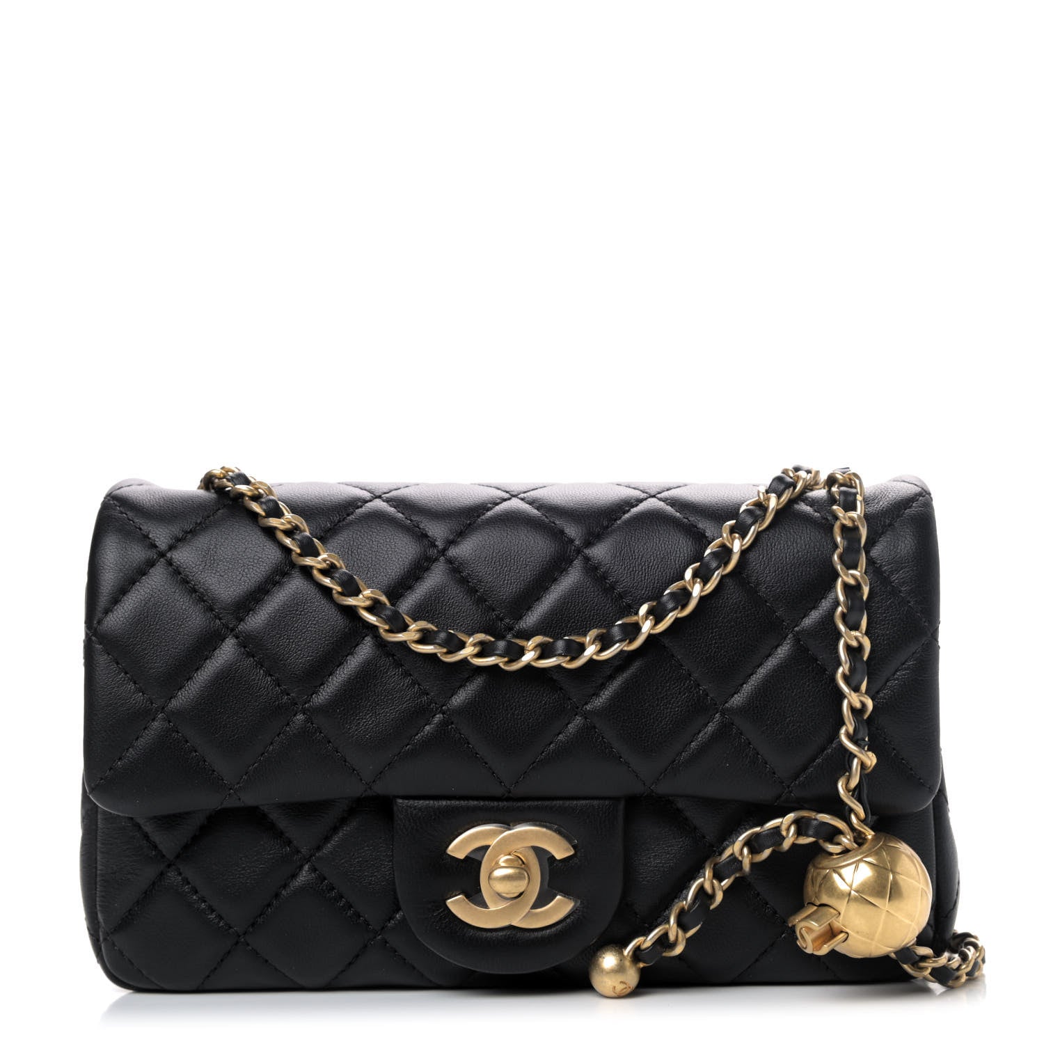 Chanel Lambskin Quilted Mini Rectangular Pearl Crush Flap Black 1 of 4