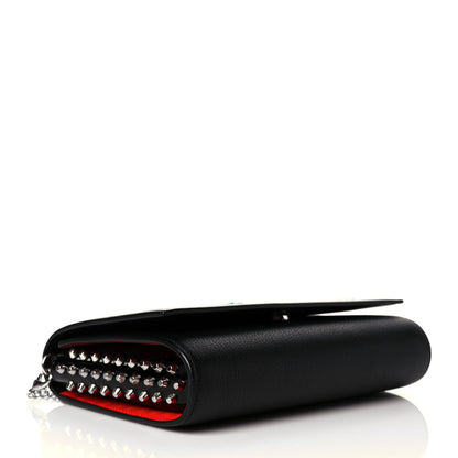 Christian Louboutin Calfskin Beaded Paloma Loubitag Clutch Black 3 of 9