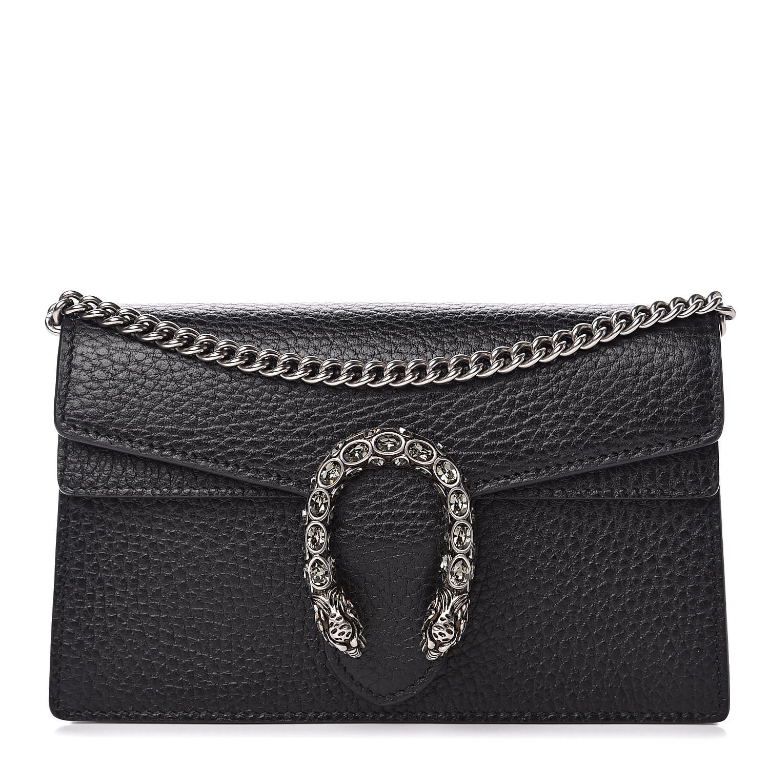 Gucci Calfskin Super Mini Dionysus Shoulder Bag Black 1 of 11