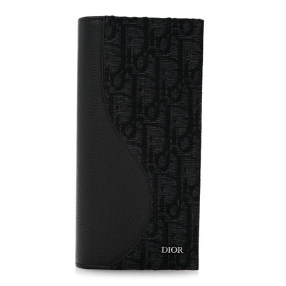 Christian Dior Oblique Saddle Long Vertical Wallet Black 1 of 9