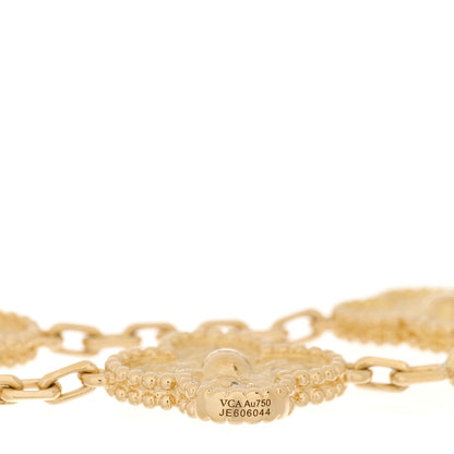 Van Cleef & Arpels 18K Yellow Gold 5 Motifs Vintage Alhambra Bracelet 3 of 4